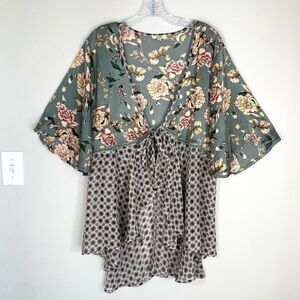Kori America Floral Babydoll kimono | Size L